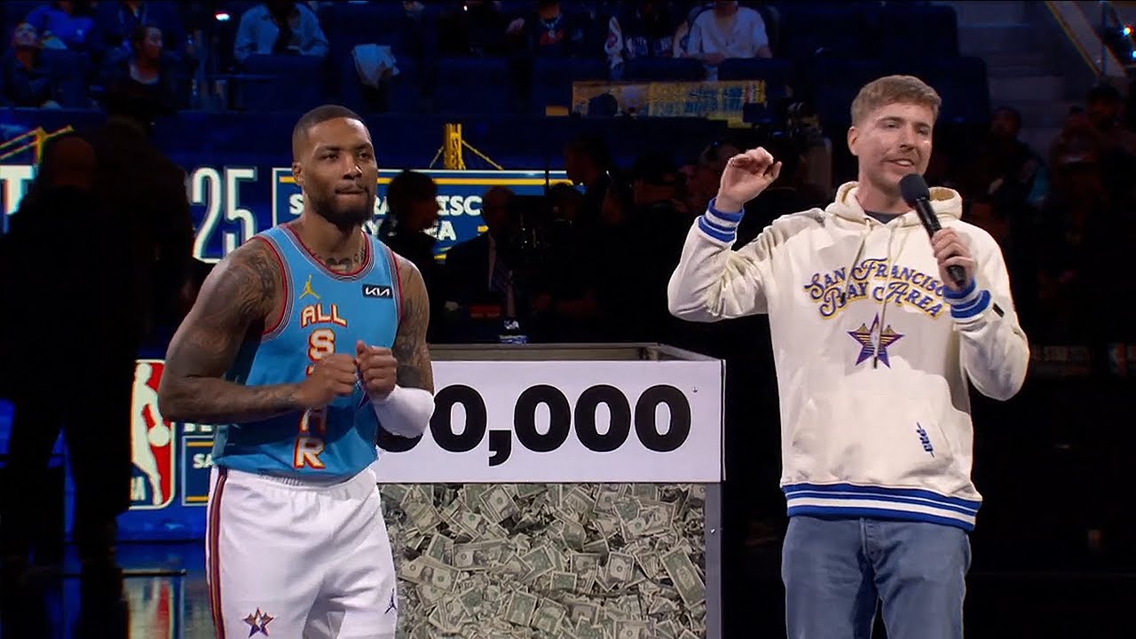 MrBeast vs Damian Lillard 1v1 Ultimate Challenge For $100,000! 2025 NBA All-Star