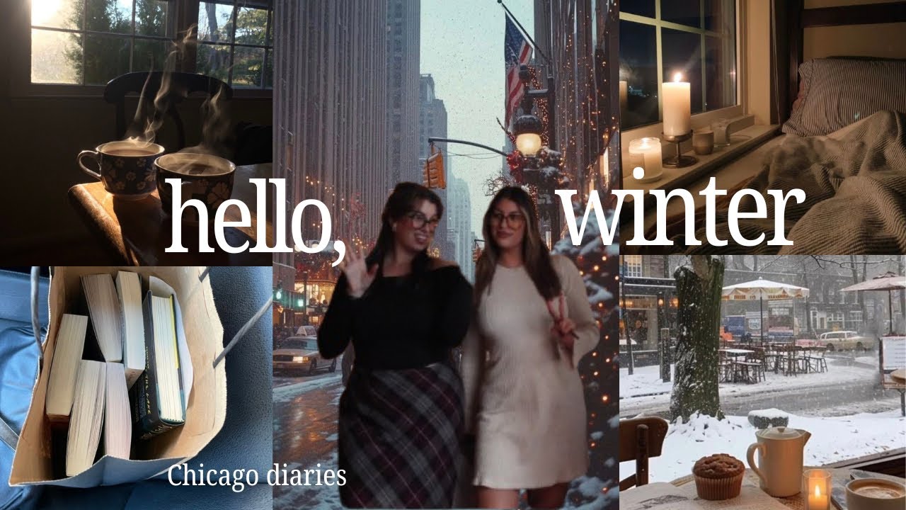 cosy winter vlog | home for the holidays, coffee shops, Christmas decorating, hosting