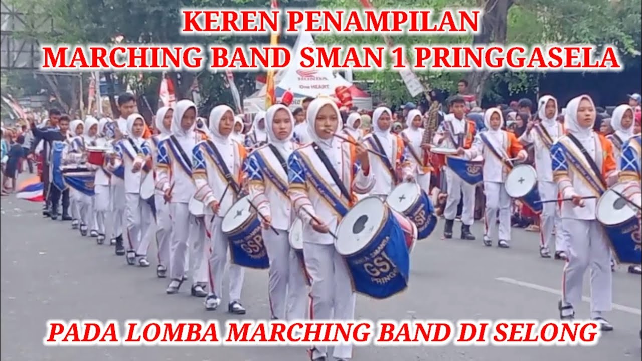 KEREN PENAMPILAN SQUAD MARCHING BAND SMAN 1 PRINGGASELA PADA LOMBA DI SELONG