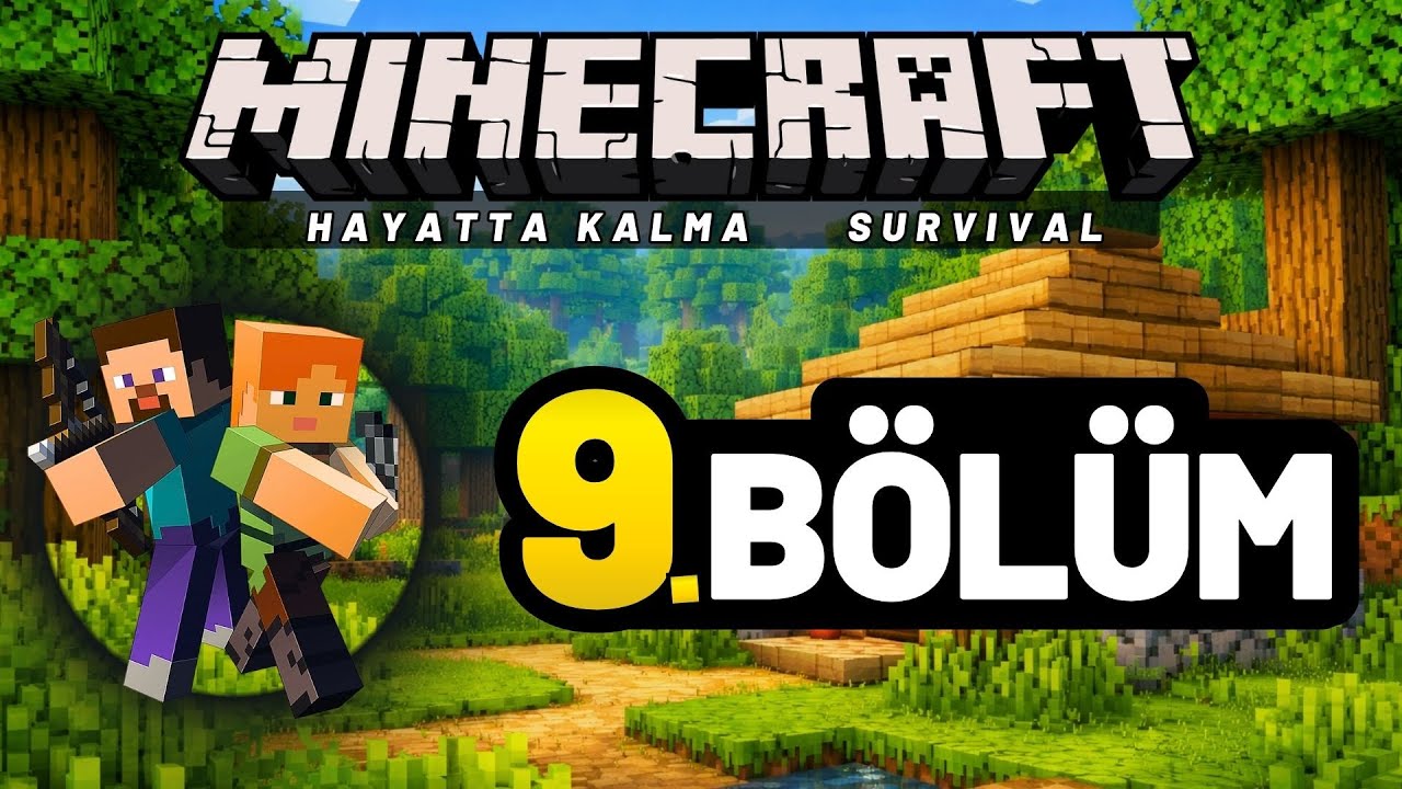 Minecraft 9. Bölüm | Hayatta Kalma | Yağmacılar ve Dev Maden Keşfi! ⚔️⛏️