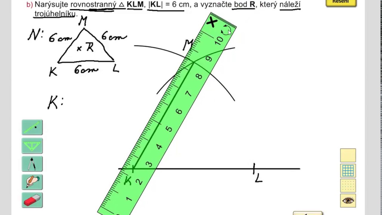 Opakování (rýsování trojúhelníku), Geometrie pro 5.roč., str. 38, cv. 2b