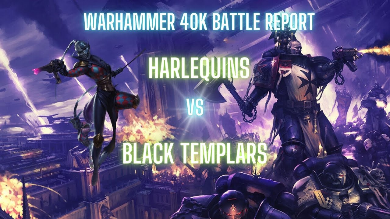 Harlequins VS Black Templars Gladius! Warhammer 40k NEW Chapter Approved Battle Report