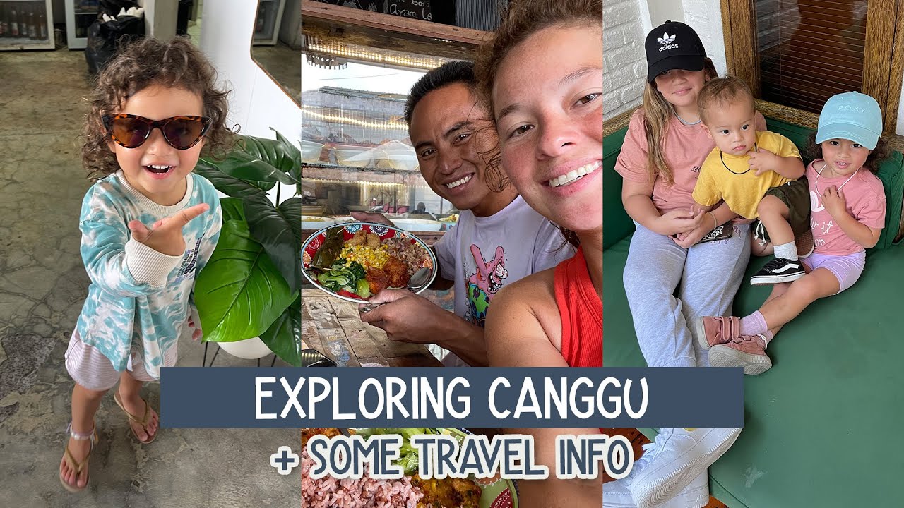 We walked around Canggu, Bali with the kids!