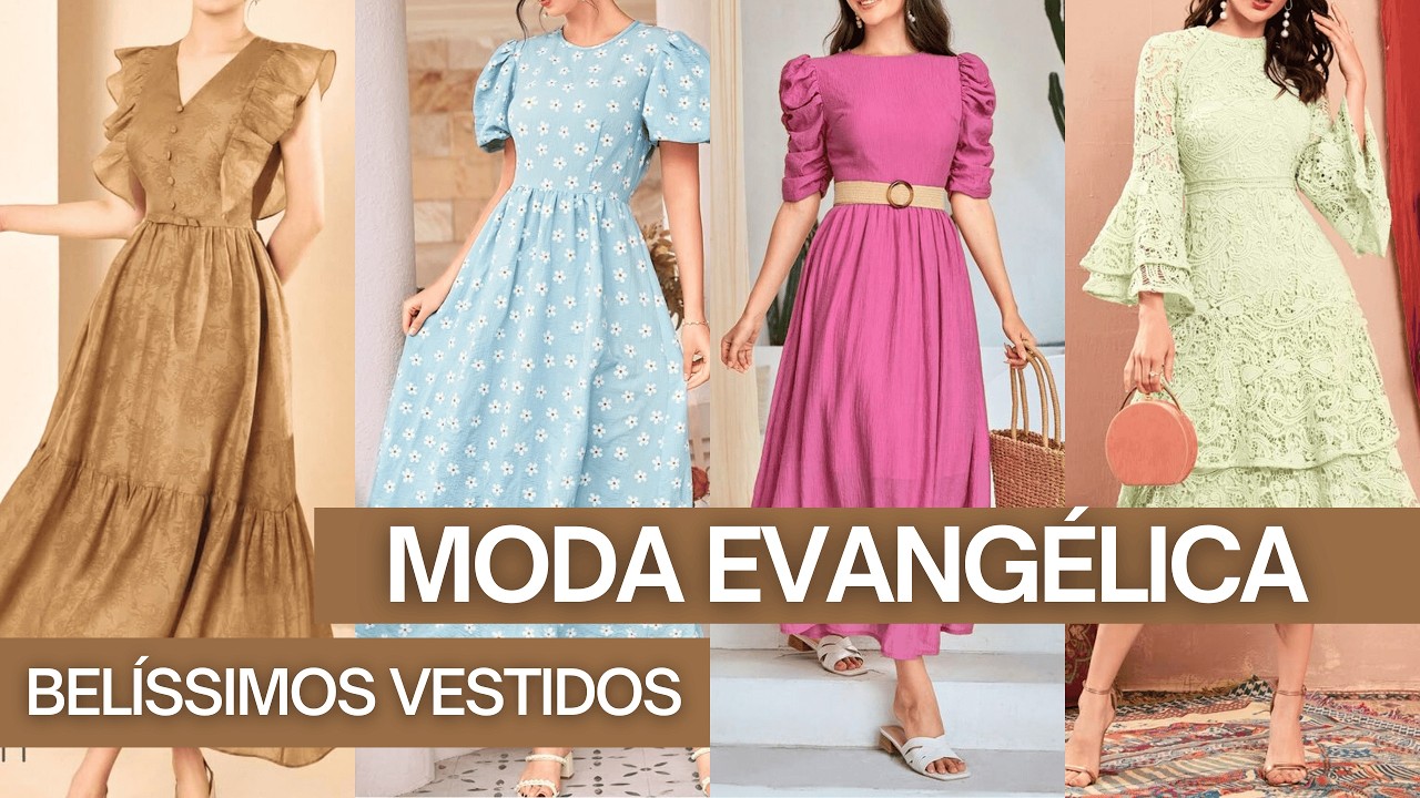 BELÍSSIMOS VESTIDOS PARA USAR NA IGREJA – MODA EVANGÉLICA FEMININA