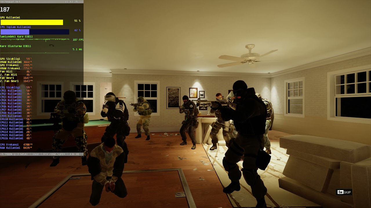 RTX 2080 SUPER & 9900K Tom Clancy's Rainbow Six Siege Performance  | 4K Low