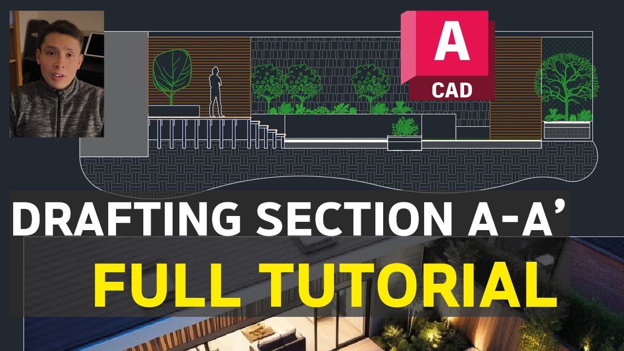 AutoCAD Garden Design &ndash; Drafting Site Section A-A' (Step-by-Step Guide!) 📐🌿