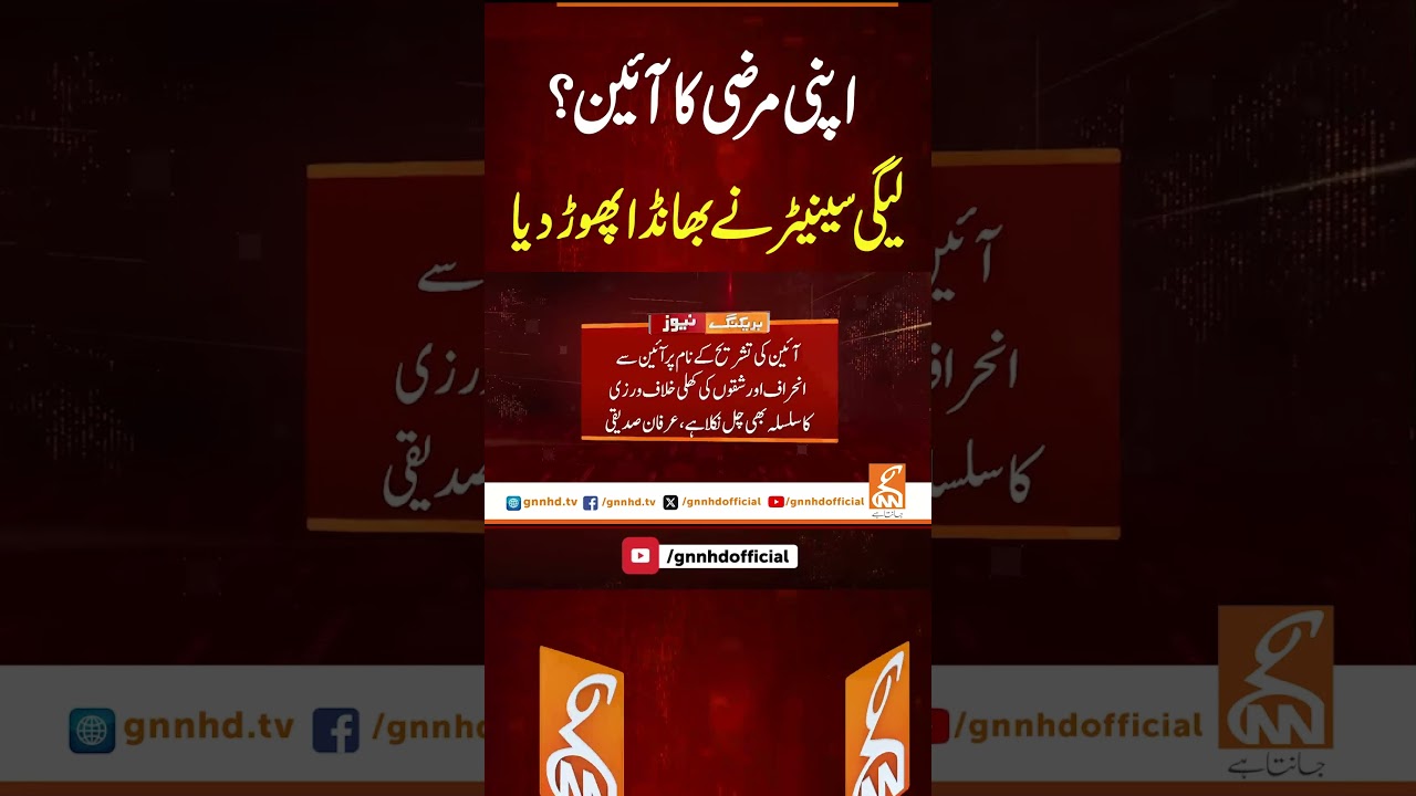 لیگی سینیٹر نے بھانڈا پھوڑ دیا #gnn #news #pmln #leader #infansiddique #latest #video