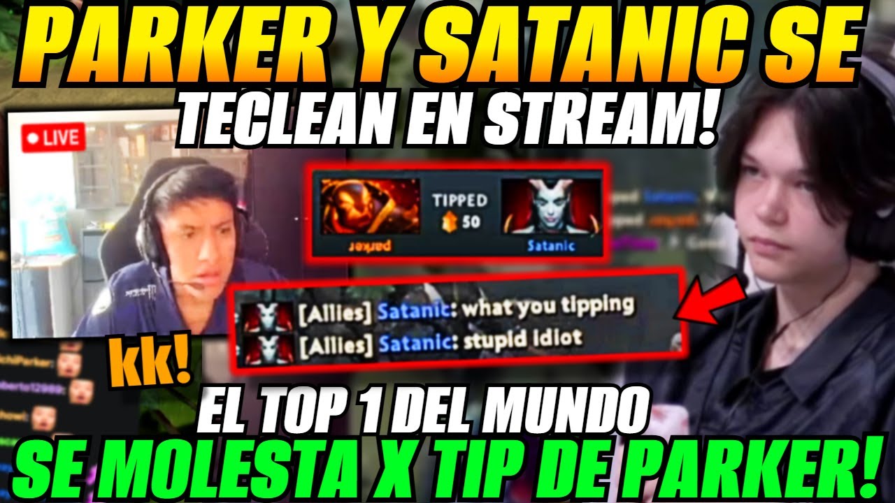 😲Parker y Satanic se teclean en stream😲Viewers sorprendidos
