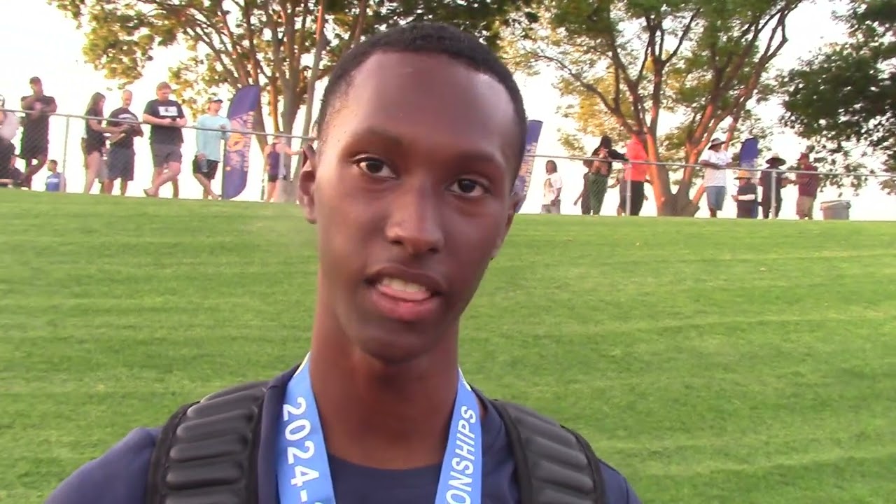 Khaliq Muhammad of Pittsburg 1st Place Boys Pole Vault at CIF State Championships