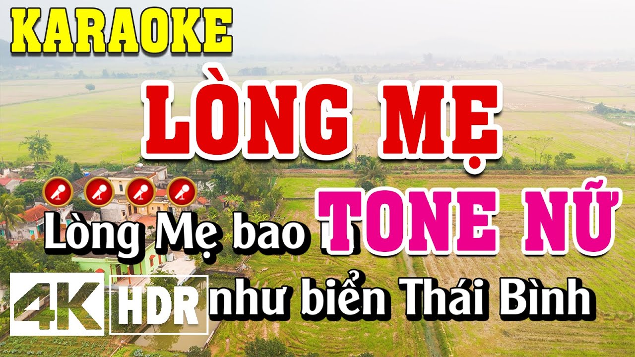 Lòng Mẹ Karaoke Tone Nữ Beat Chuẩn | Đình Long Karaoke