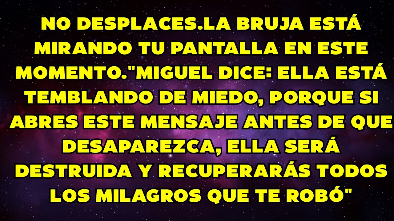 MIGUEL DICE: ELLA ESTÁ TEMBLANDO DE MIEDO, PORQUE SI ABRES ESTE MENSAJE ANTES DE QUE DESAPAREZCA....