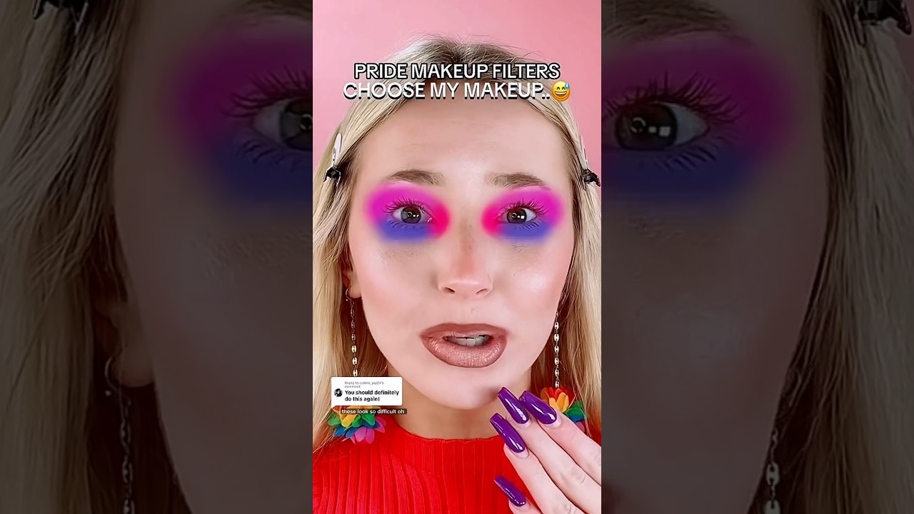 Pride MAKEUP Challenge🌈😱Rainbow eyeshadow looks simple & creative eyeliner #youtubeshorts #shorts