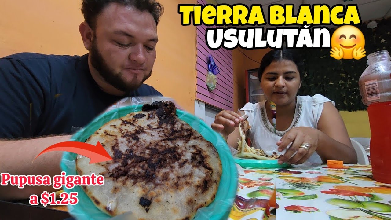 🚨🤤pupusa gigante a $1.25 la mas barata de EL SALVADOR🇸🇻. Comiendo pupusas en TIERRA BLANCA, USULUT&Aacute;N