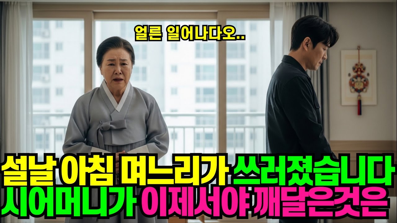 설날 아침 며느리가 쓰러졌습니다 시어머니가 이제서야 깨달은 단 하나의 진실 | 오디오북 | 반전사연 | 실화사연 | 인생이야기 | 사이다사연