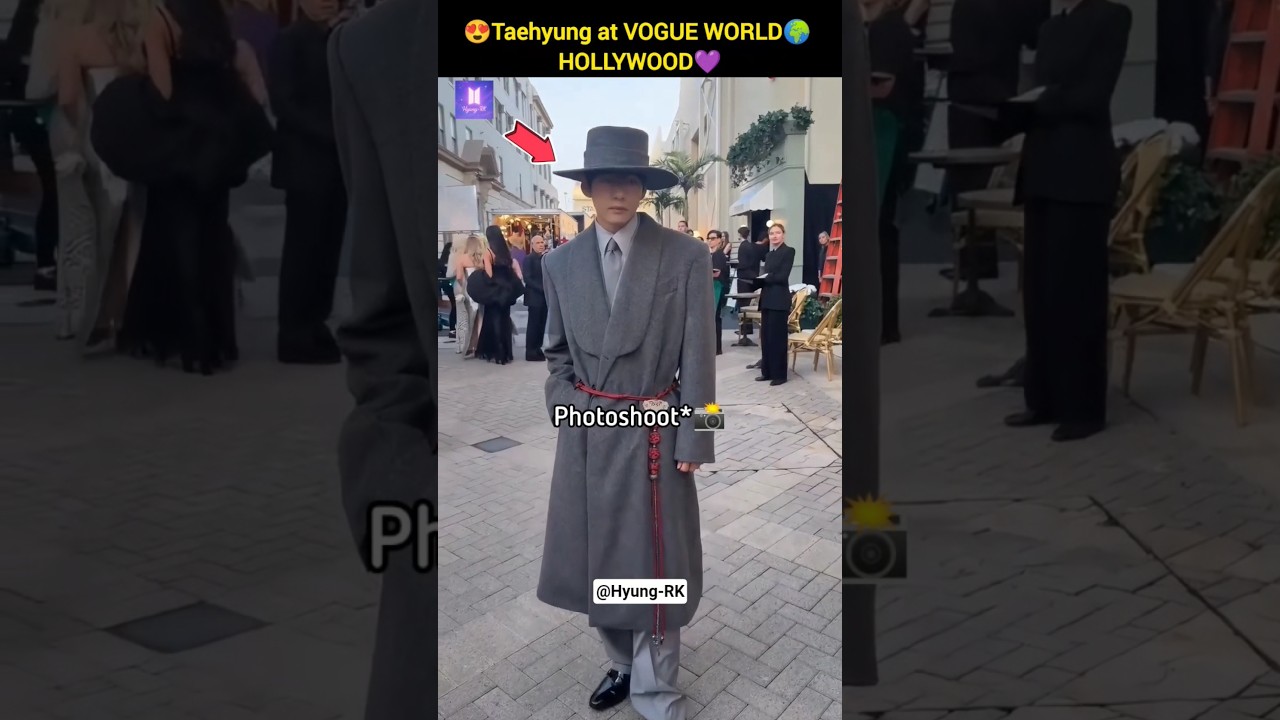 Taehyung spotted at VOGUE WORLD, have photoshoot😍💜 #v #thv #taehyung #shorts #bts