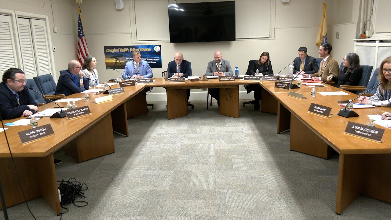 Cranford Board of Education Reorganization Meeting, 2026