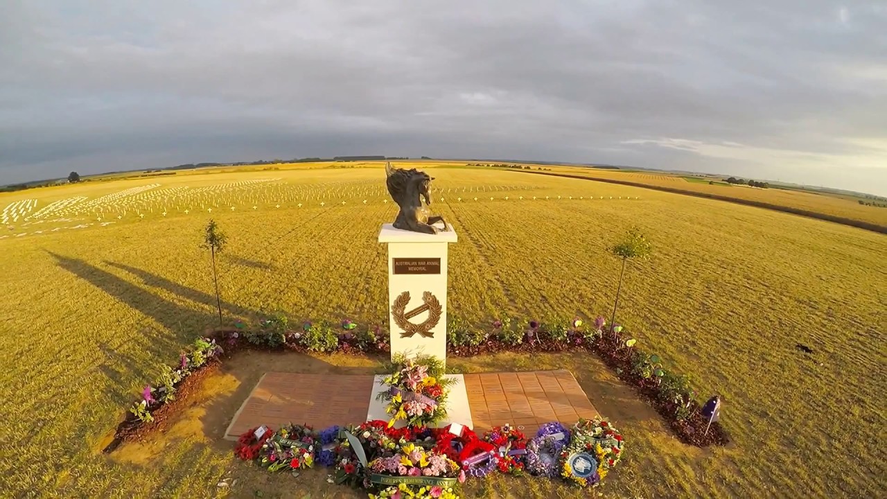 Australian War Animal Memorial in Pozi&egrave;res FRANCE
