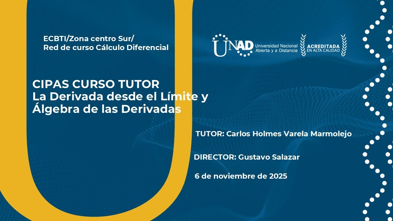 UNAD CIPAS Calculo Diferencial Tarea 4 - Derivadas, ejercicios 1 y 2