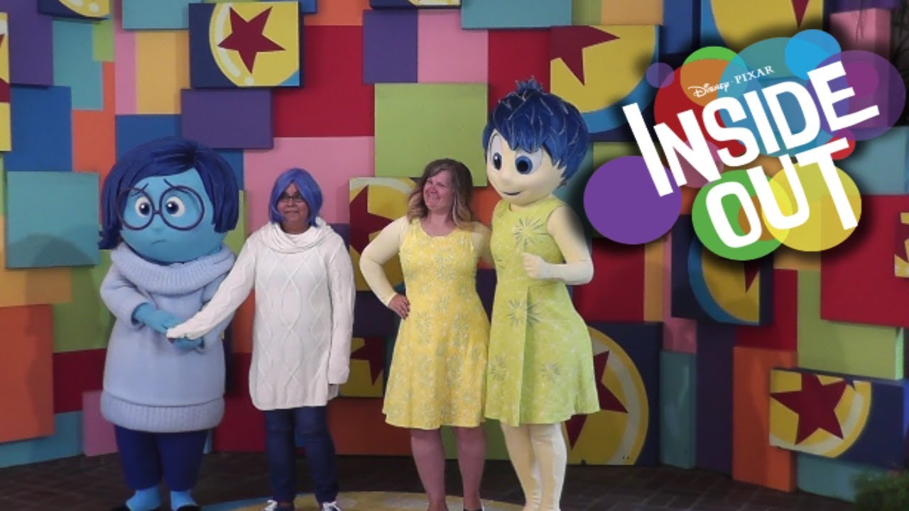 First Ever Joy and Sadness Meet and Greet at Disneyland - Pixar's Inside Out - California Adventure