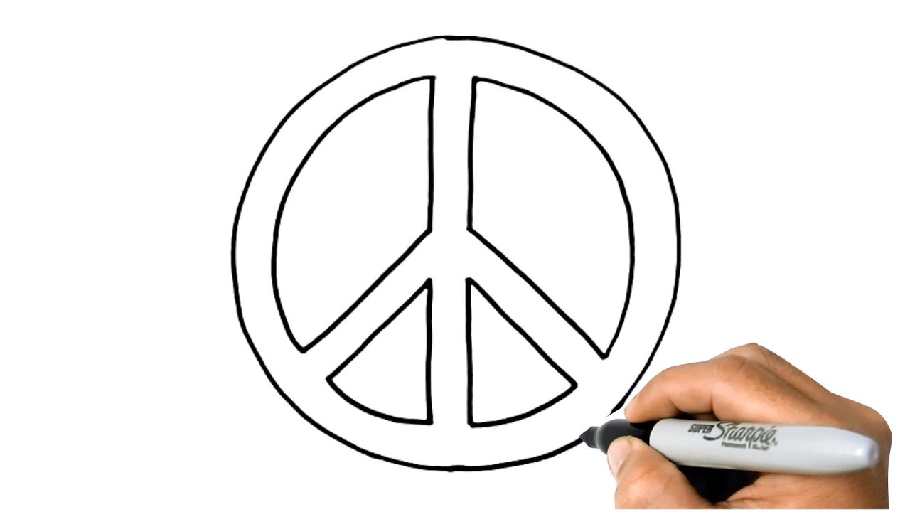 How to DRAW a PEACE Symbol Easy Step by Step