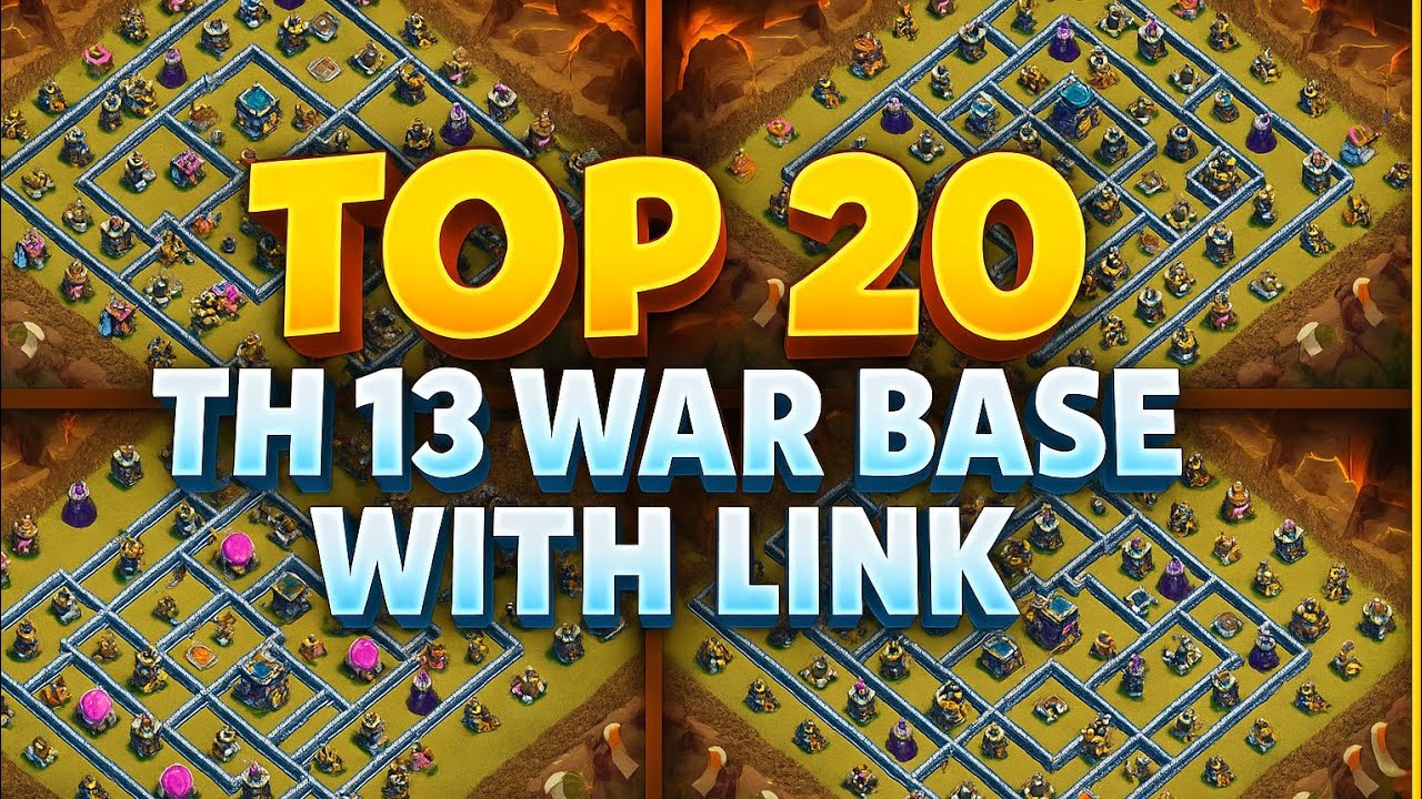 New Best TH 13 WAR BASE Link 2023 (Top 20) in Clash Of Clans - TOWN HALL 13 BASE