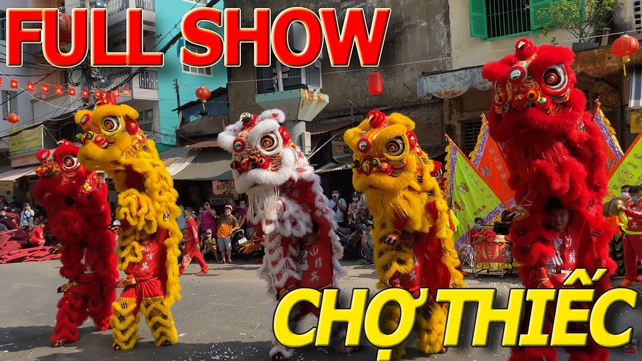 Đội nắng NÓNG RAN NGƯỜI - Múa lân sư rồng FULL SHOW CHỢ THIẾC QUẬN 11 I .LION DANCE TINH ANH ĐƯỜNG