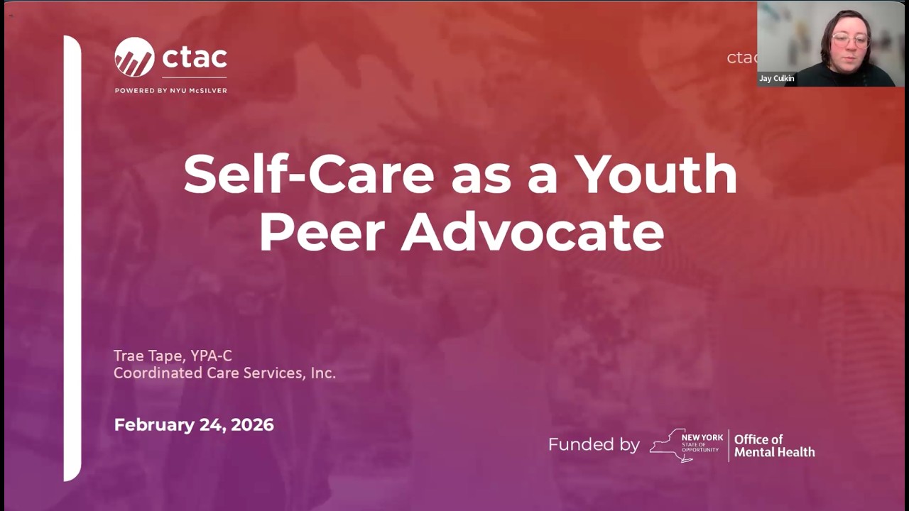 Self-Care as a Youth Peer Advocate