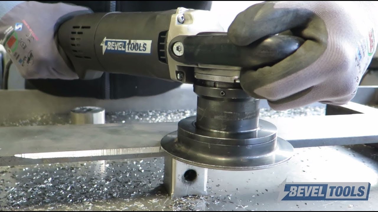 Making a beveled edge on structural steel