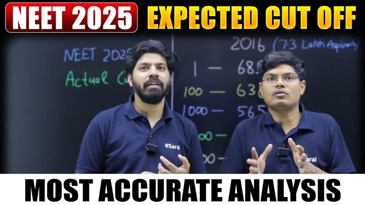NEET 2025 Cut OFF 🔥| Most Accurate Prediction | NEET 2025 Marks vs Rank Analysis | eSaral