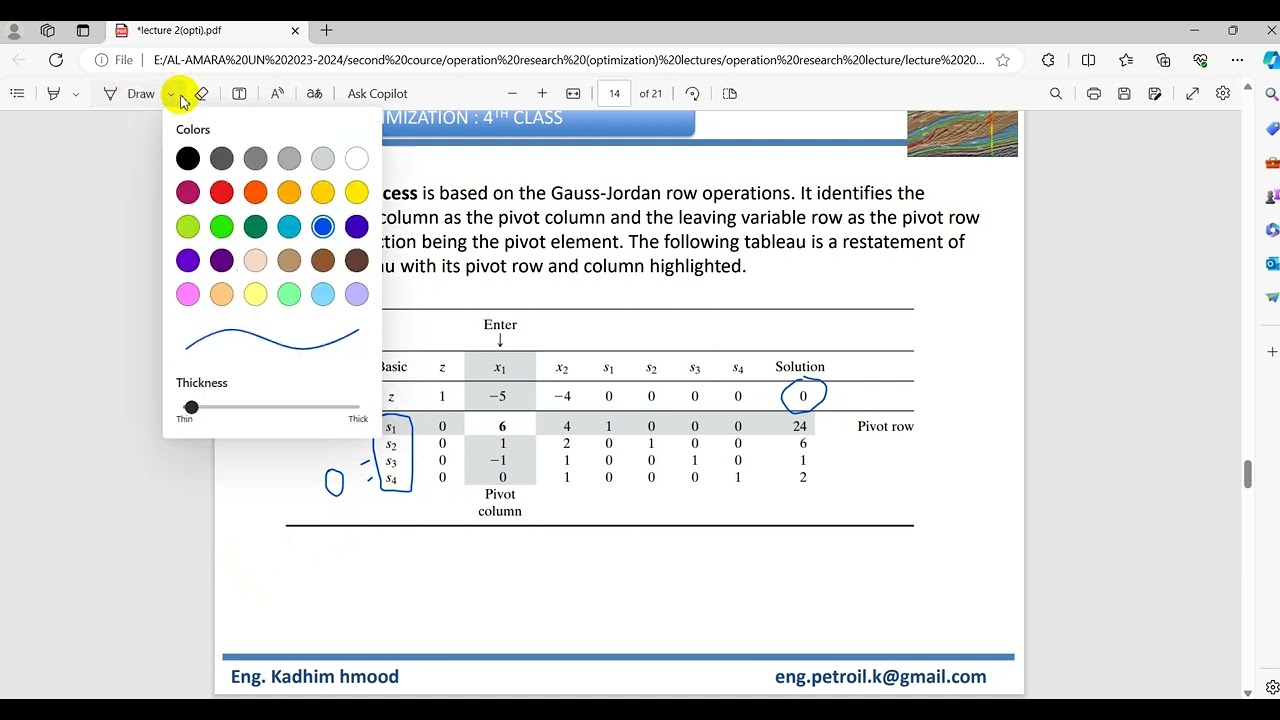 kadhim 1 simplex method