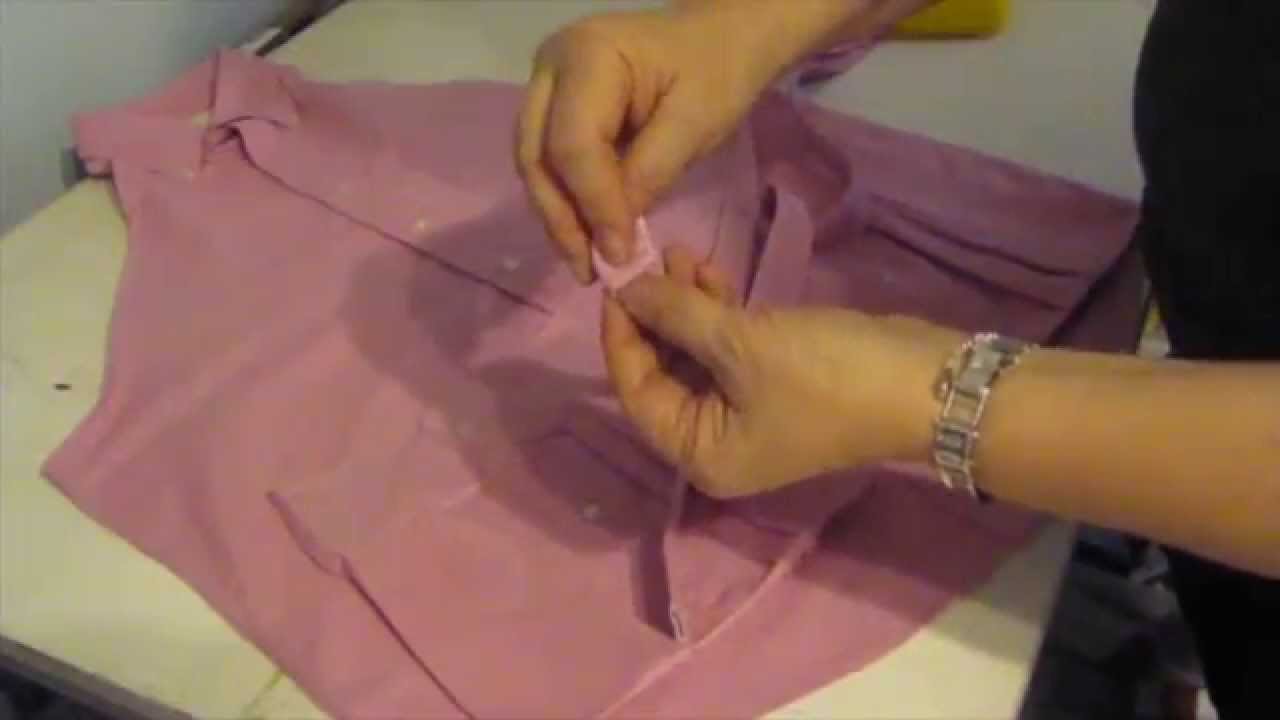 HOW TO MAKE AN APRON FROM A MAN'S SHIRT #apron #mensshirt #mensshirtapron #sewing #sewingtutorial