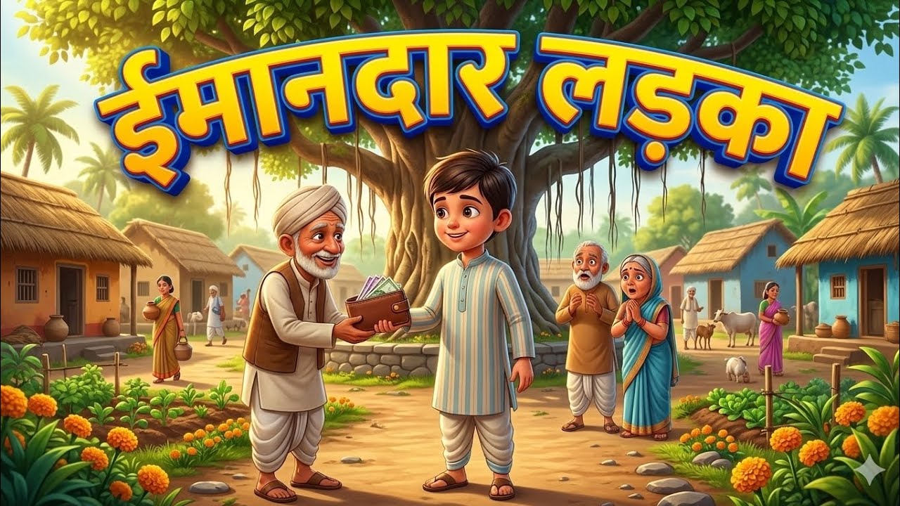 ईमानदार लड़का | Honest Boy Story in Hindi | Moral Story | Hindi Cartoon Story” #animation #viral