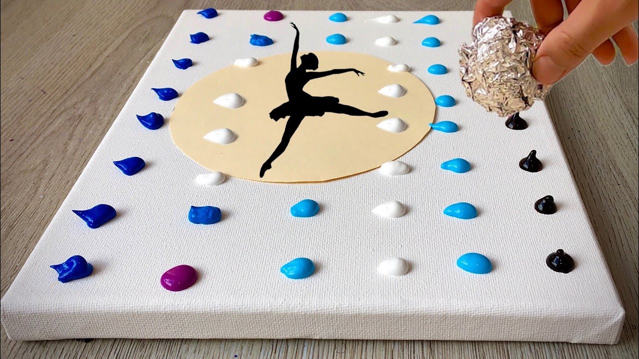 Como pintar una Bailarina | Técnica de pintura con Aluminio Puntos de Pintura #pintura