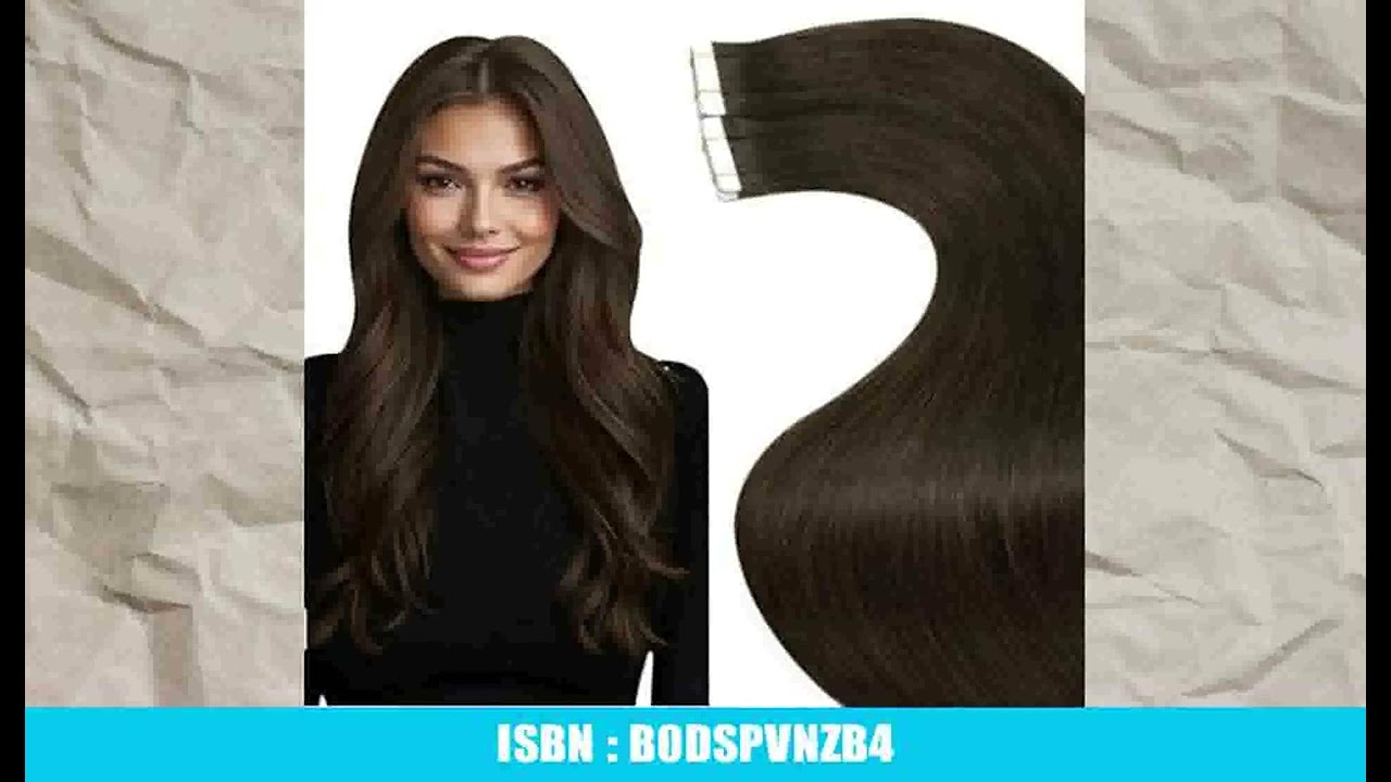 LaaVoo Echthaar Extensions in Dunkelbraun Tape Remy HaarverlÃ¤ngerung Echthaar Tape 35cm 40g