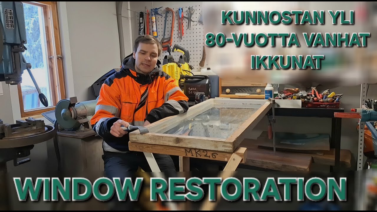 Pelastin yli 80 vuotta vanhat ikkunat kunnostettaviksi