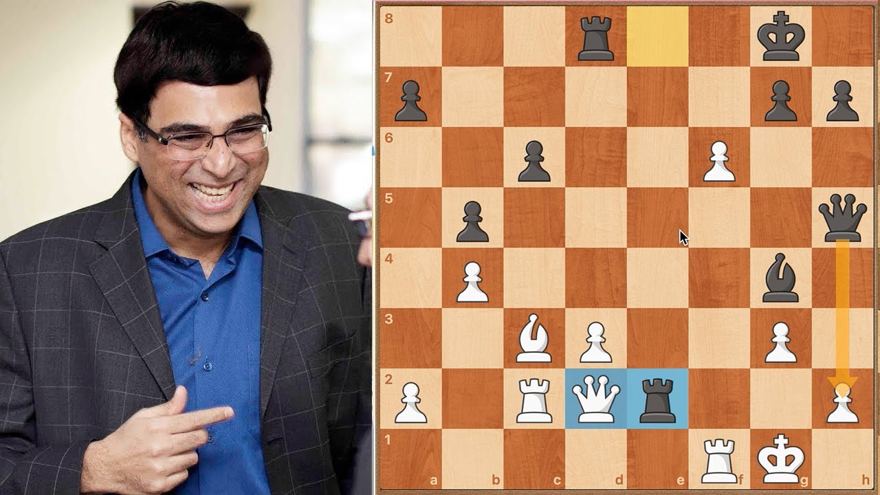 💎 Anand hace el SACRIFICIO de dama más INESPERADO en Ajedrez vs Fabiano Caruana
