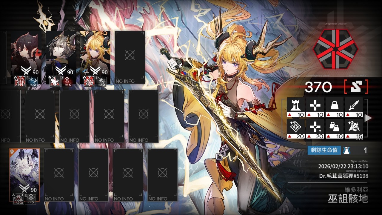 [明日方舟] 危機合約 維多利亞 巫詛骸地 370