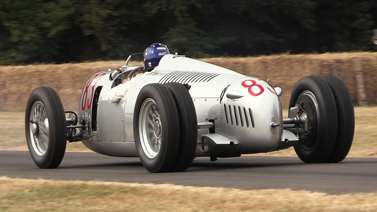 1936 Auto Union Type C V16 Sound In Action at Festival of Speed 2018!