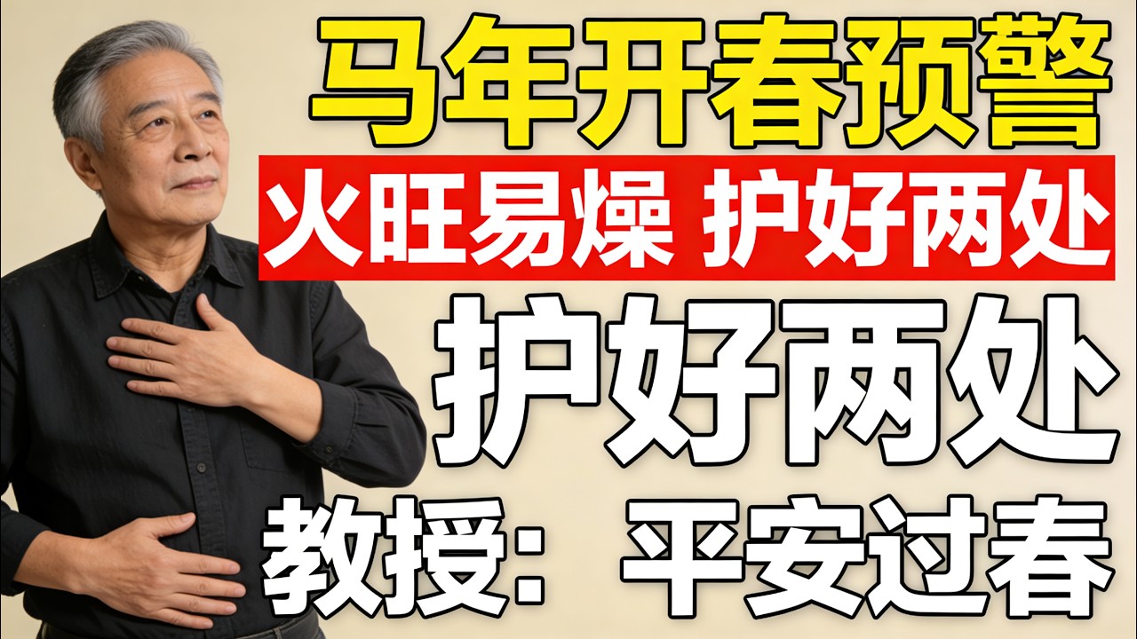 為什麼你睡夠了還是累？2026馬年開春預警：火旺年份易燥，護好“兩處”保平安！