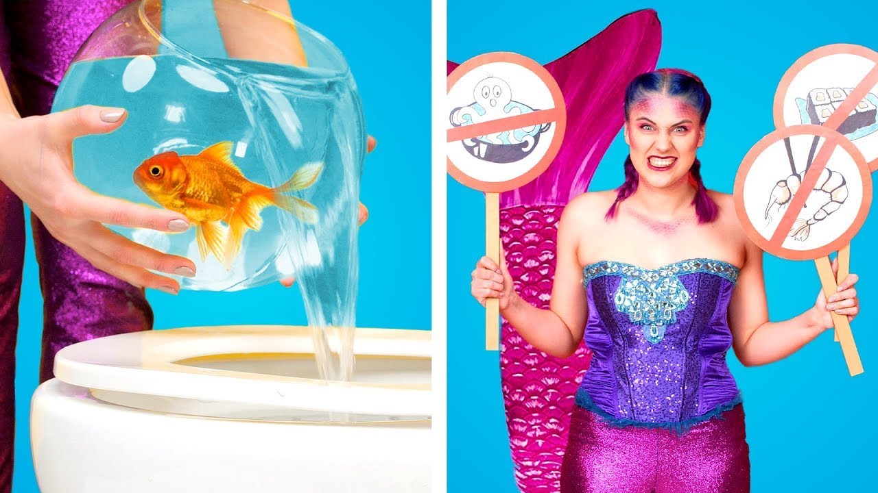 SNEAKY MERMAID SITUATIONS || Mermaid At School! Sneaking Tips & Tricks by Zoom Cool