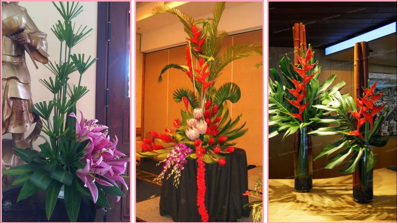 most beautiful tropical demonstration flower arrangement