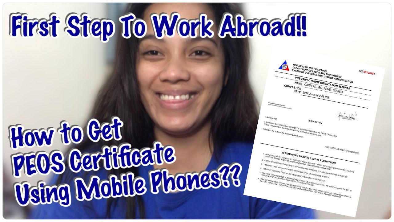 PARA MAKAKUHA NG PEOS CERTIFICATE V2.0 || Cheng's Vlog#3