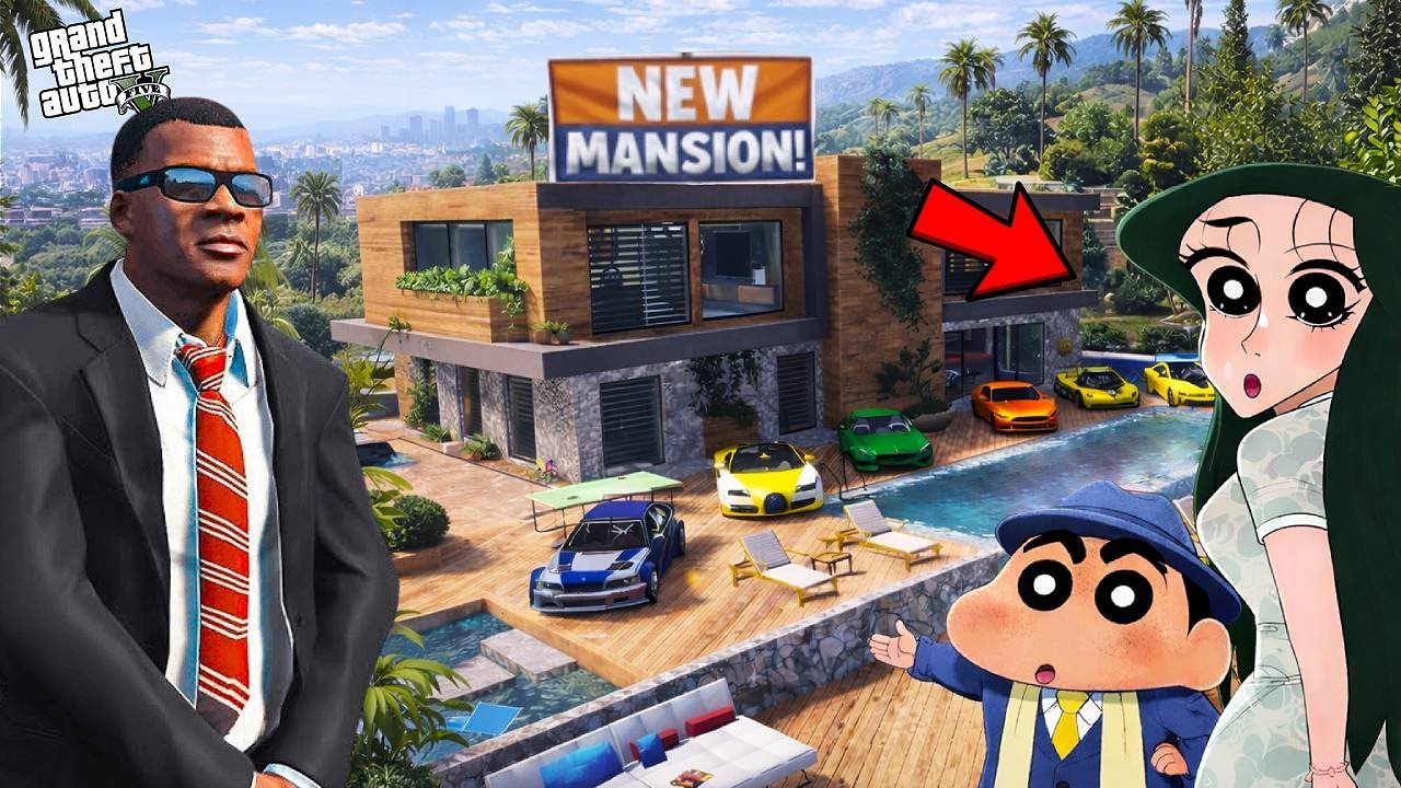 Franklin Buy Expensive Luxury House For Shinchan and Nanako in GTA 5 Mods
