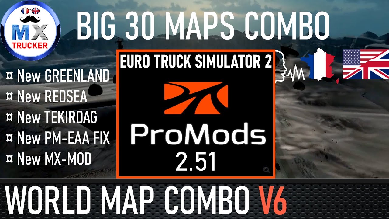 90 ETS2 1.39 PROMODS BIG 30 MAPS COMBO | NEW MAPS/FIX/MODS #MXTRUCKER