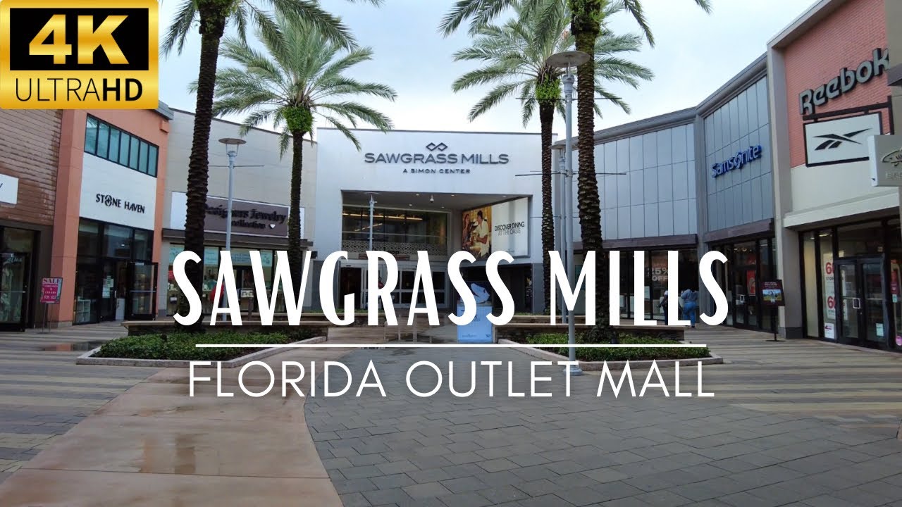 Sawgrass Mills Shopping Mall- Virtual Walking Tour, Florida United States [4K]