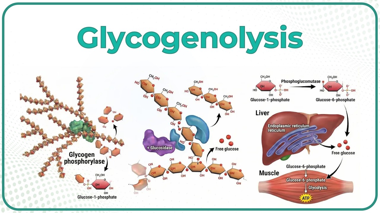 Glycogenolysis (Animation) - Pathway and Regulation Usmle step 1 Biochemistry