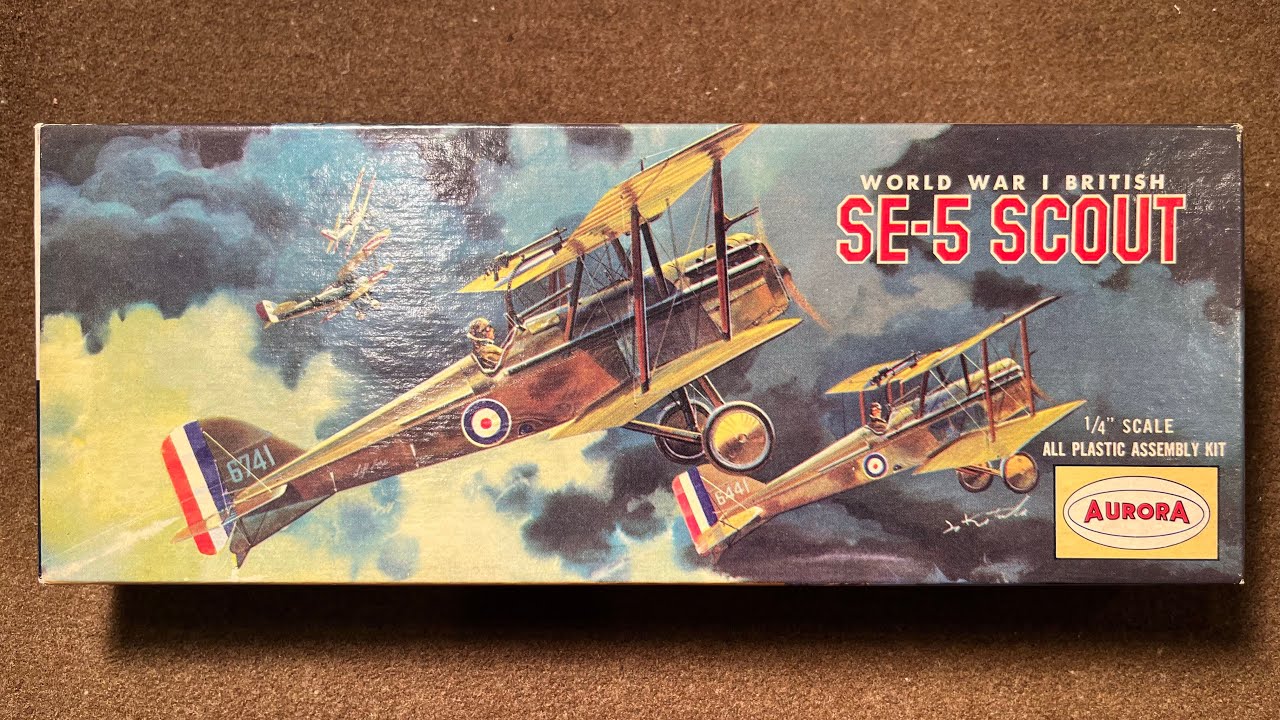 Aurora 1963 WWI SE-5 British Fighter Vintage Model Kit Unboxing and Review