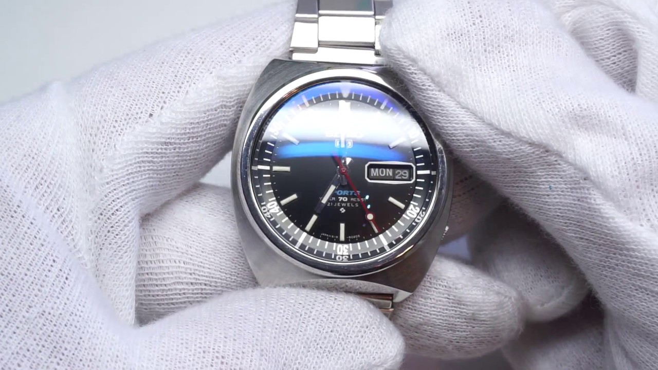 Seiko Sport 5 &mdash; винтажные спортивные часы &mdash; артикул 6119-6023