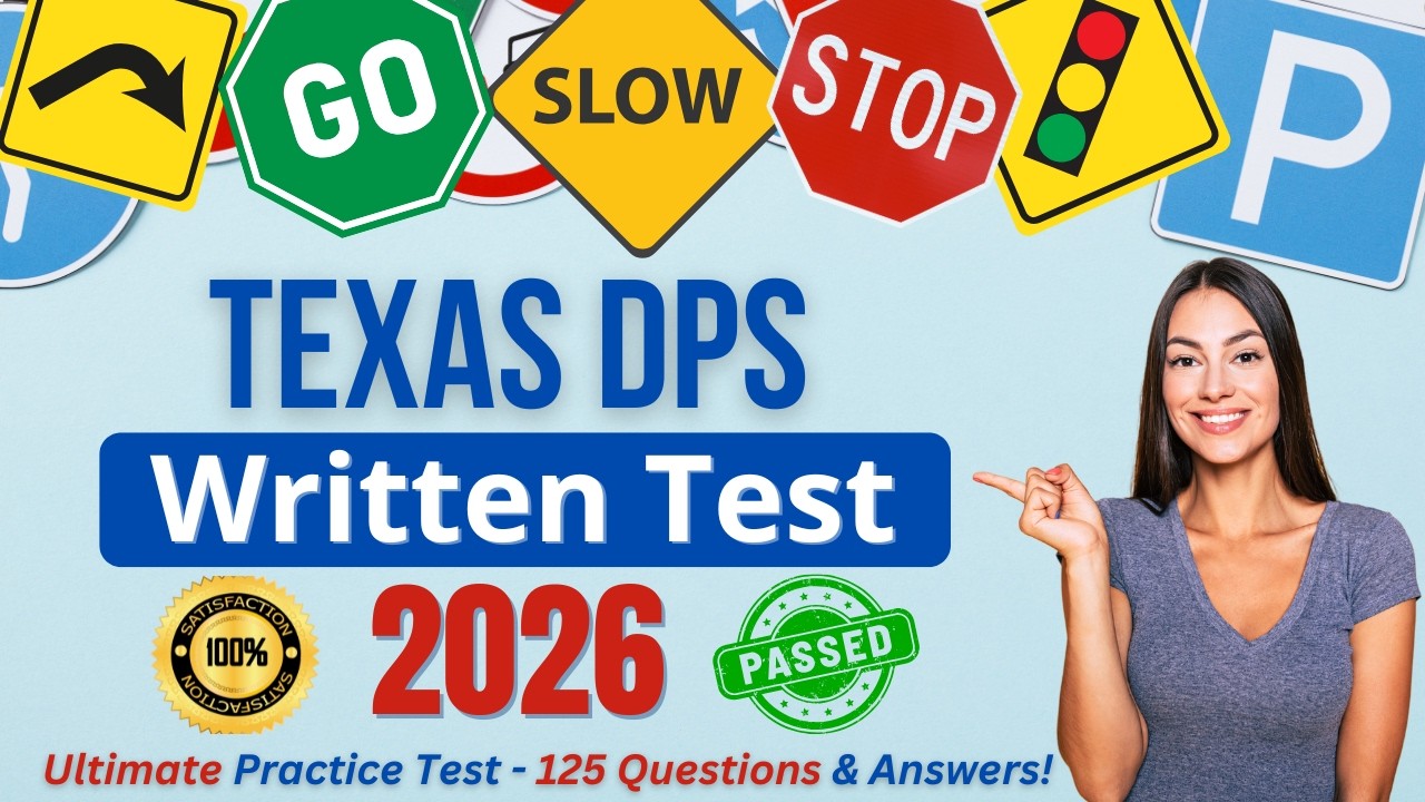 DPS Written Test Texas 2026 | 125 Real Questions & Answers | DMV Knowledge Permit Practice Test
