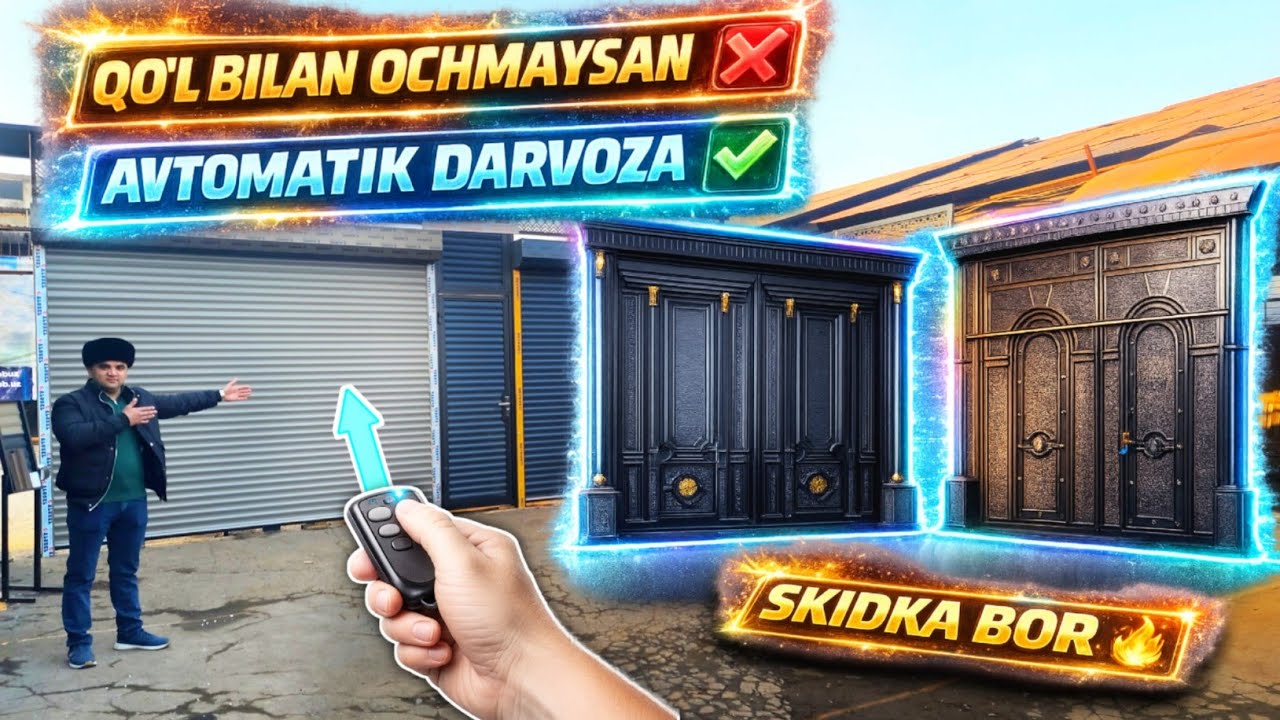 ШОК ЯНГИЛИК! АВТОМАТ ДАРВОЗА‼️🤯 ЭНДИ ҚЎЛ БИЛАН ОЧИБ ЎТИРМАЙСИЗ📢